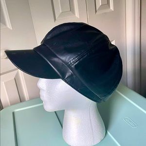 Leather Newsboy Hat